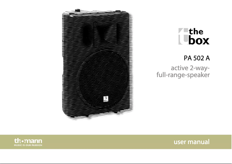 Imagen de la primera página del manual del dispositivo PA 502 A