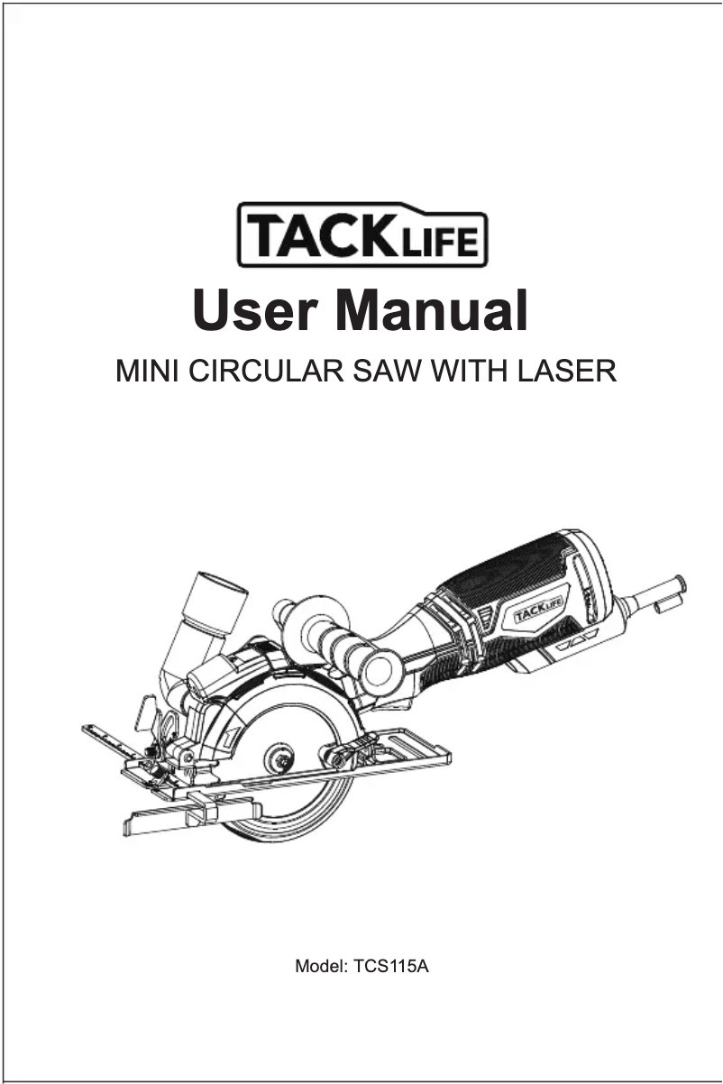Página 1 del manual Manual de usuario Tacklife TCS115A