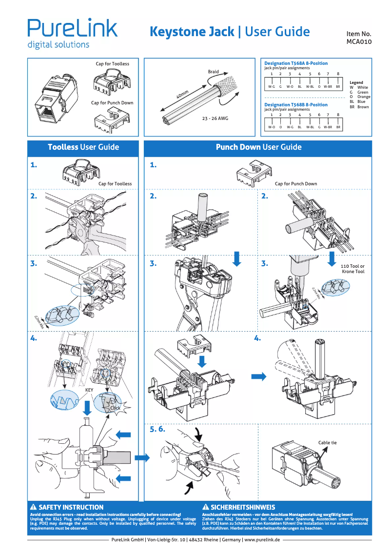 Imagen de la primera página del manual del dispositivo MCA010