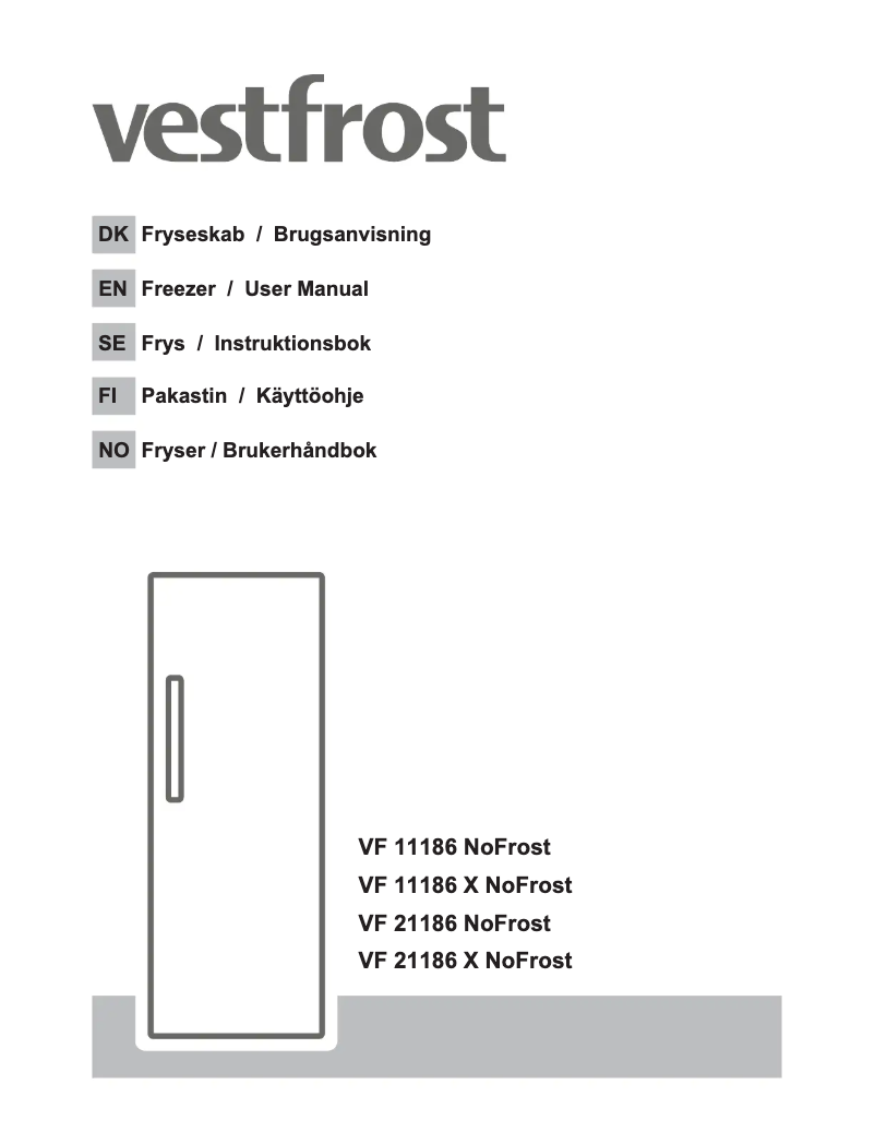 Página 1 del manual Manual de usuario Vestfrost VF 21186 NoFrost