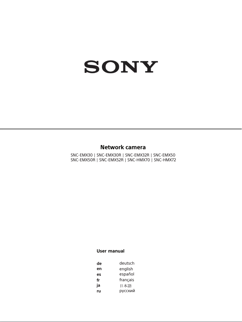 Página 1 del manual Manual de usuario Sony SNC-HMX70