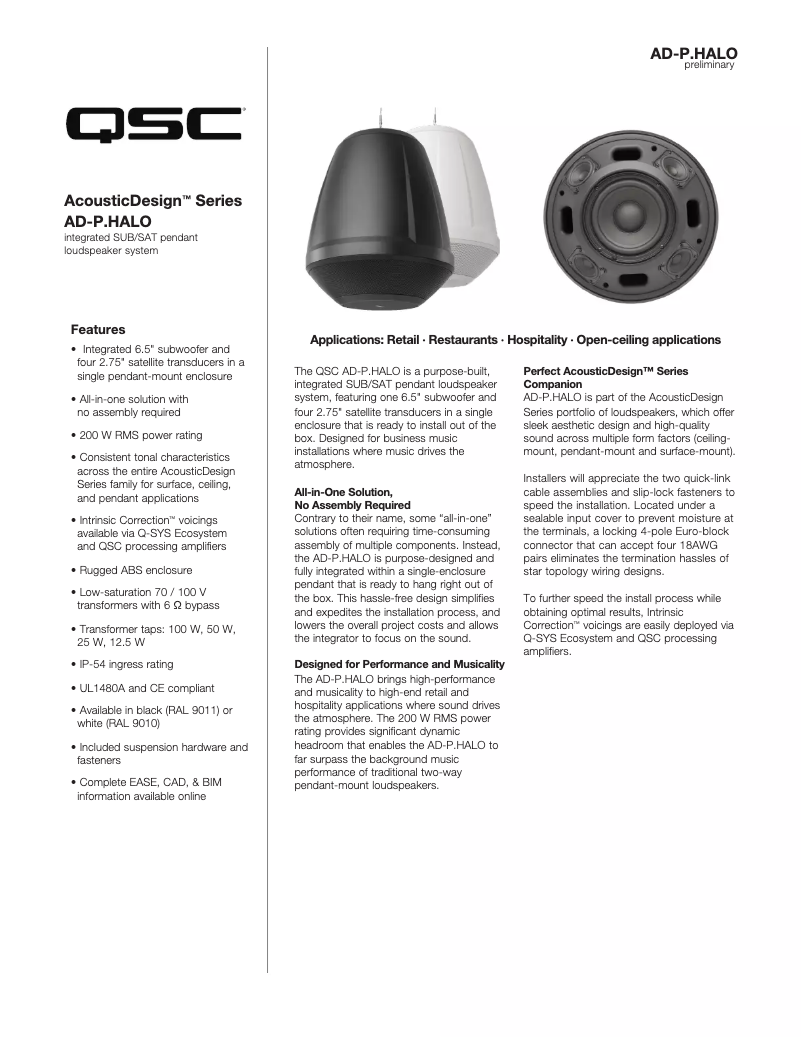 Imagen de la primera página del manual del dispositivo AD-P.HALO