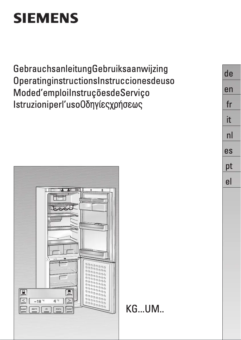Página 1 del manual Manual de usuario Siemens KG 34UM90