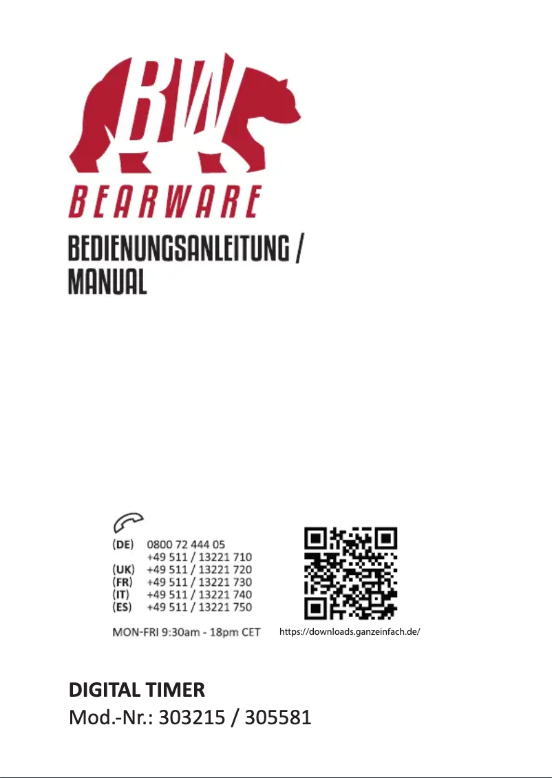 Imagen de la primera página del manual del dispositivo 303215