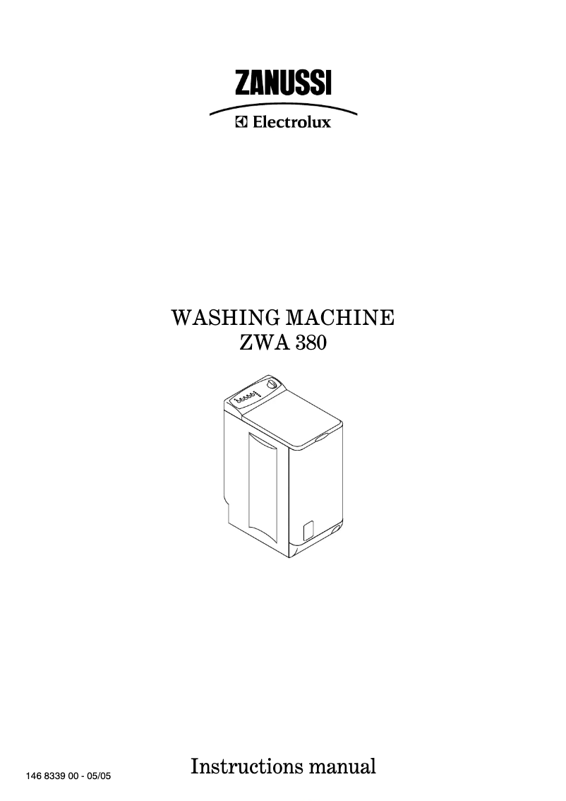 Imagen de la primera página del manual del dispositivo ZWA 380