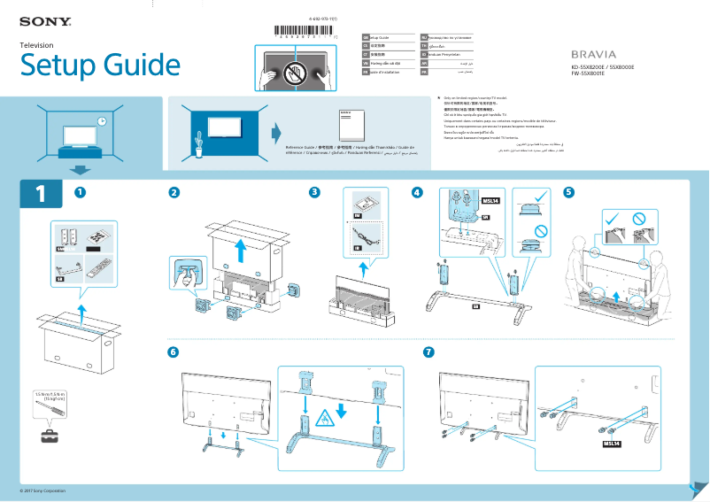 Imagen de la primera página del manual del dispositivo Bravia KD-55X8000E