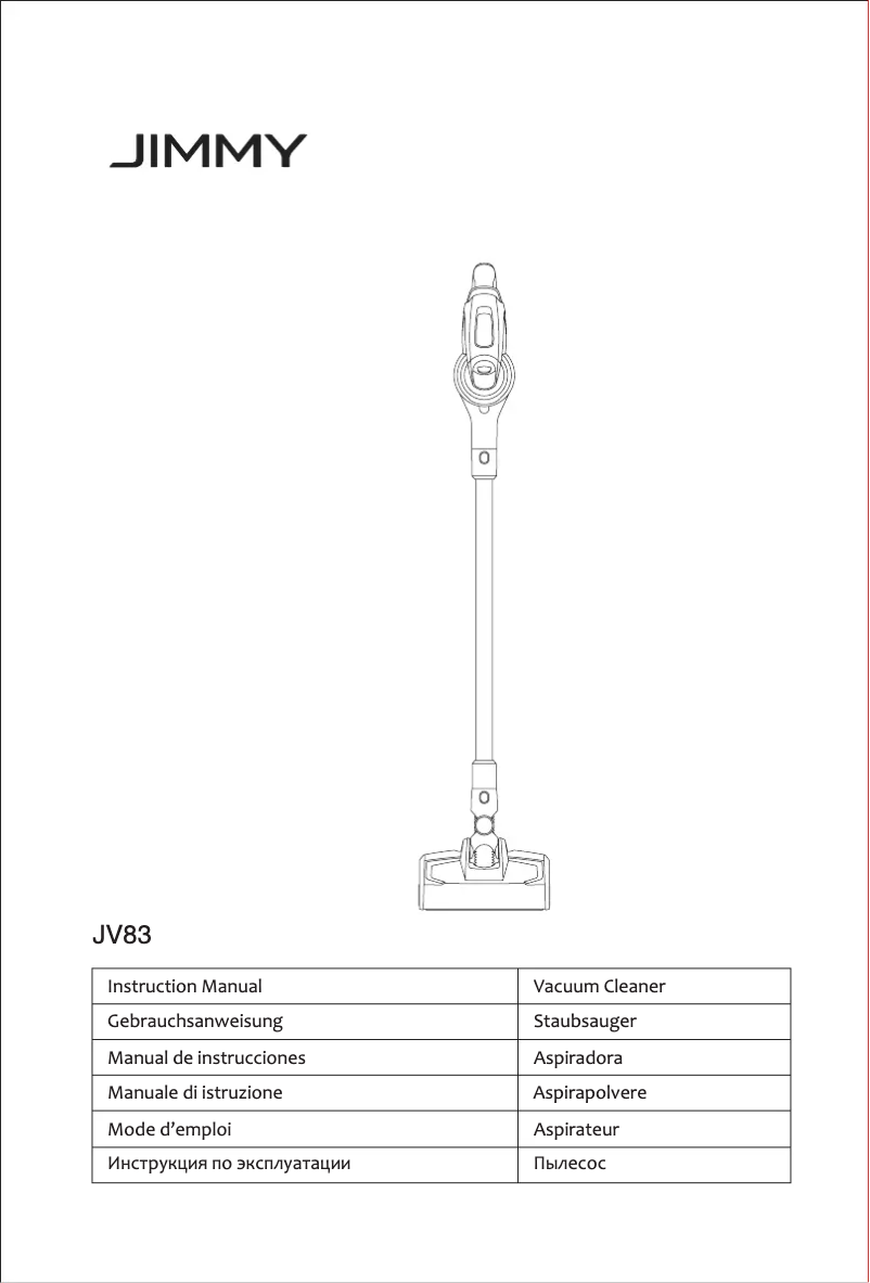 Imagen de la primera página del manual del dispositivo JV83