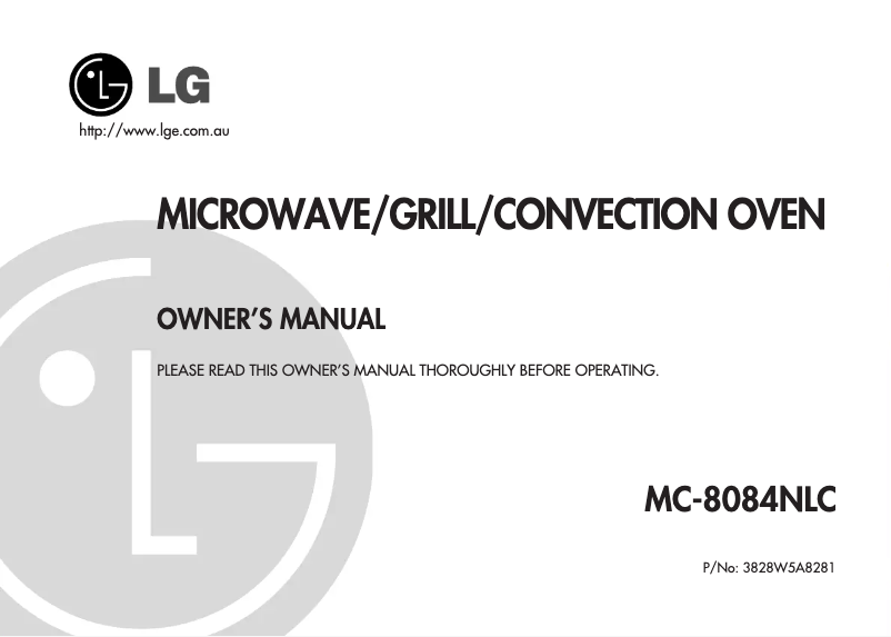 Página 1 del manual Manual de usuario LG MC-8084NLC