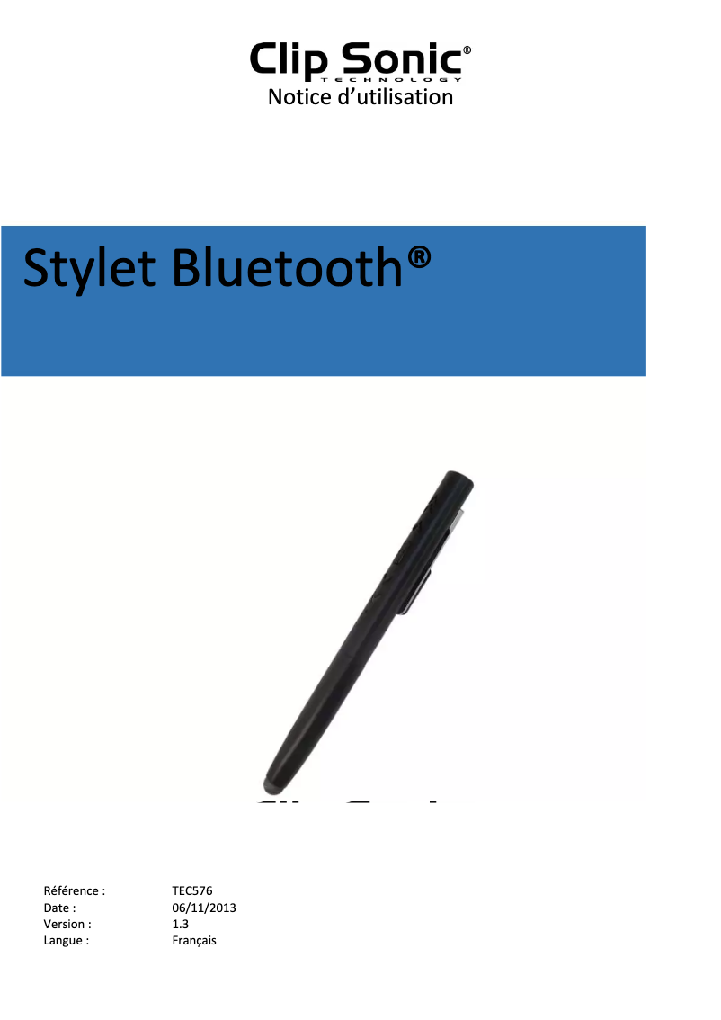 Página 1 del manual Manual de usuario Clip Sonic TEC576