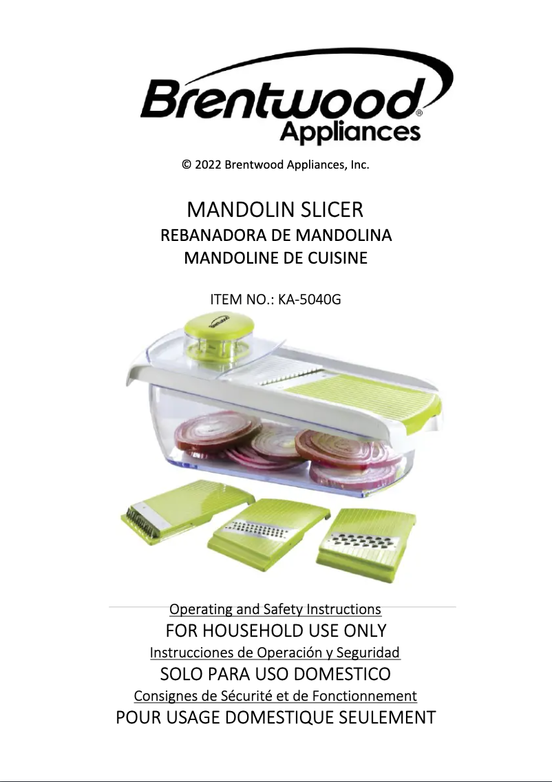 Imagen de la primera página del manual del dispositivo KA-5040G