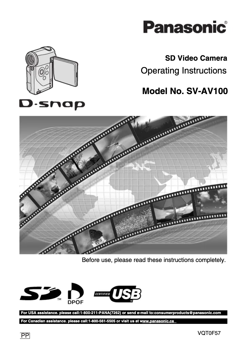 Imagen de la primera página del manual del dispositivo D-Snap SV-AV100