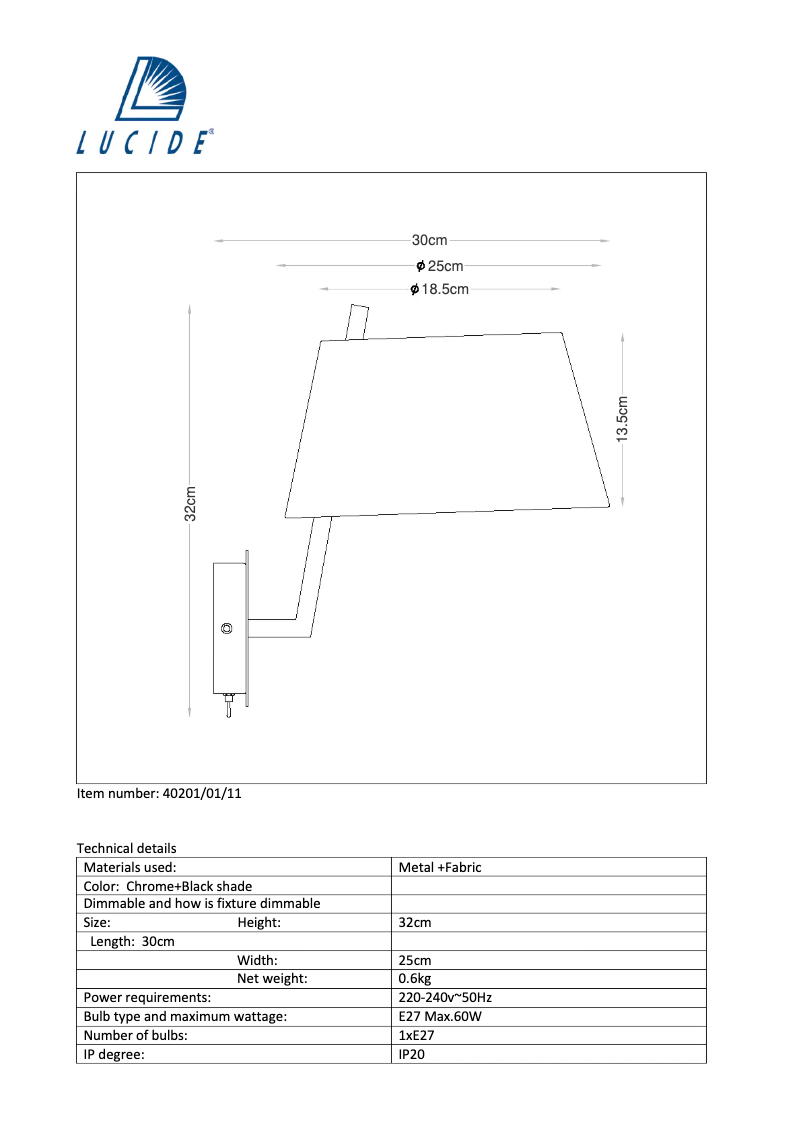 Imagen de la primera página del manual del dispositivo Saxen 40201/01/11