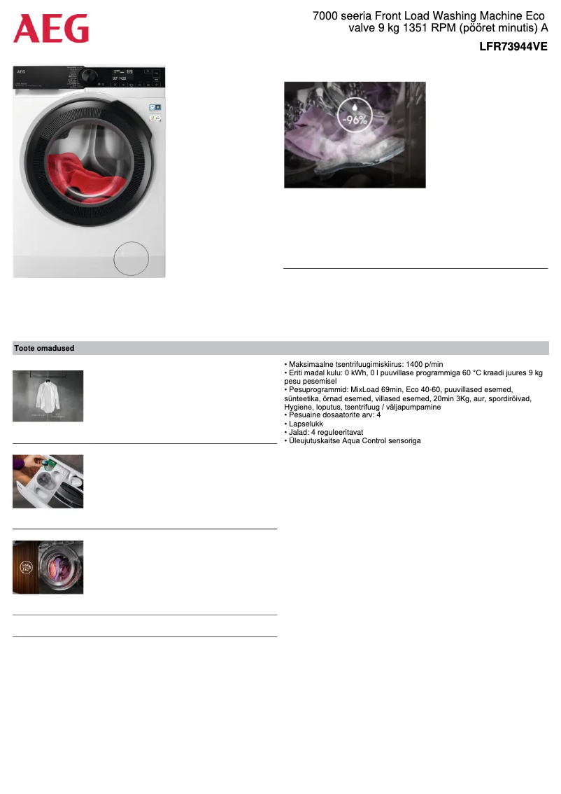 Imagen de la primera página del manual del dispositivo 7000 Series LFR73944VE