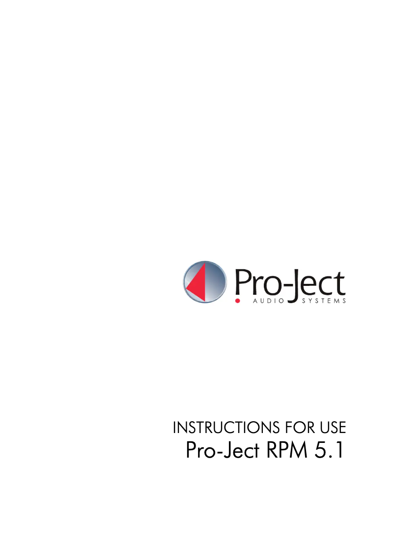 Página nº 1 - Manual de usuario Pro-Ject RPM 5.1