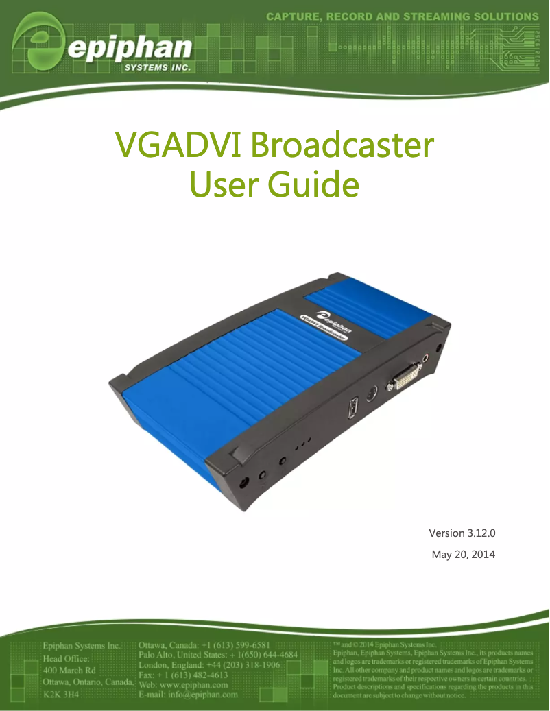 Imagen de la primera página del manual del dispositivo VGADVI