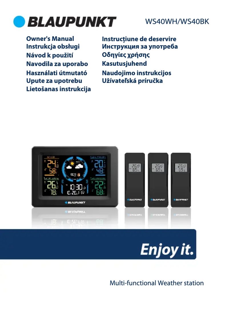 Imagen de la primera página del manual del dispositivo WS40WH