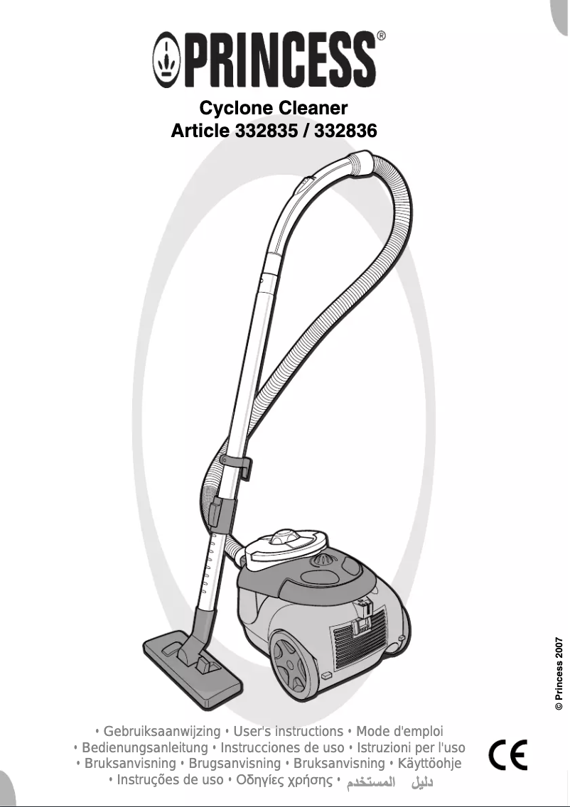 Página 1 del manual Manual de usuario Princess 332836 Black Rhino Cyclone Cleaner