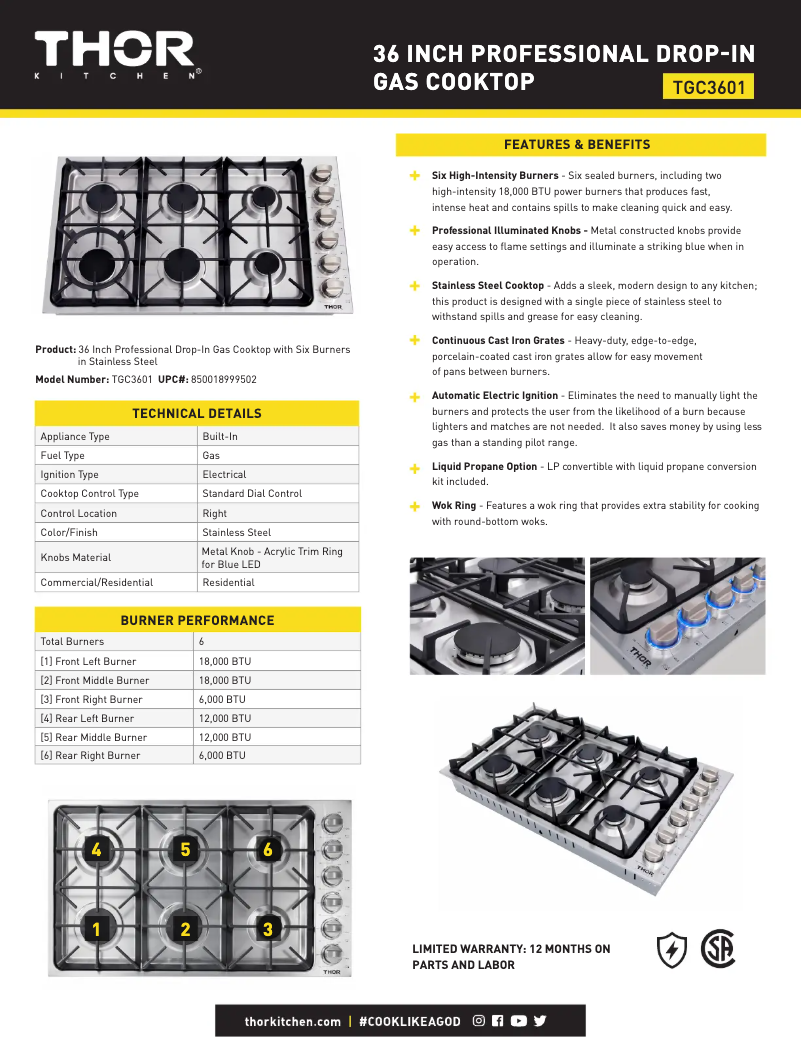 Imagen de la primera página del manual del dispositivo TGC3601
