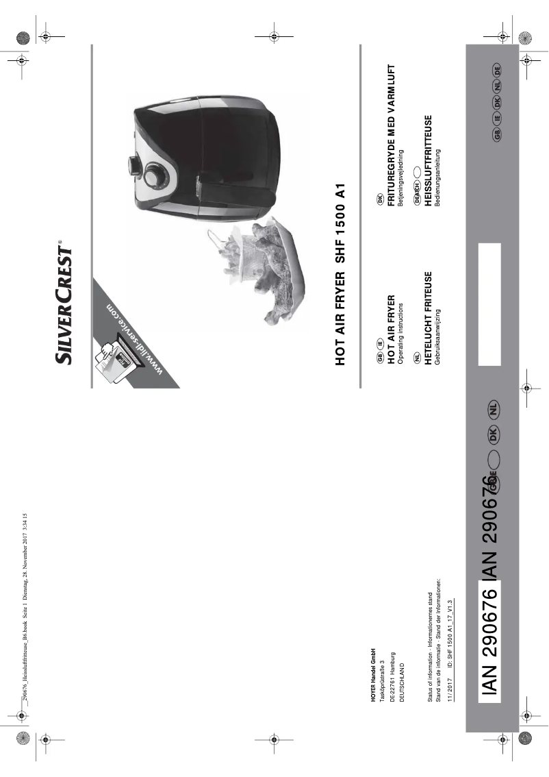 Página 1 del manual Manual de usuario SilverCrest SHF 1500 A1