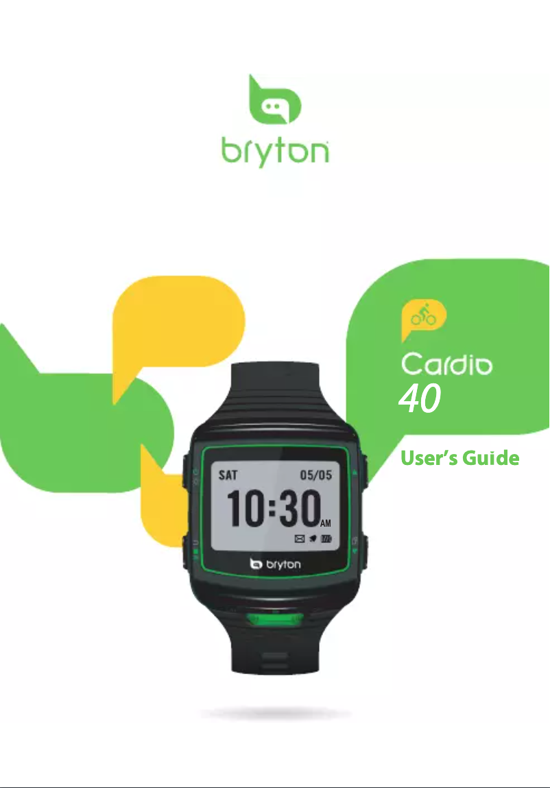 Página 1 del manual Manual de usuario Bryton Cardio 40E