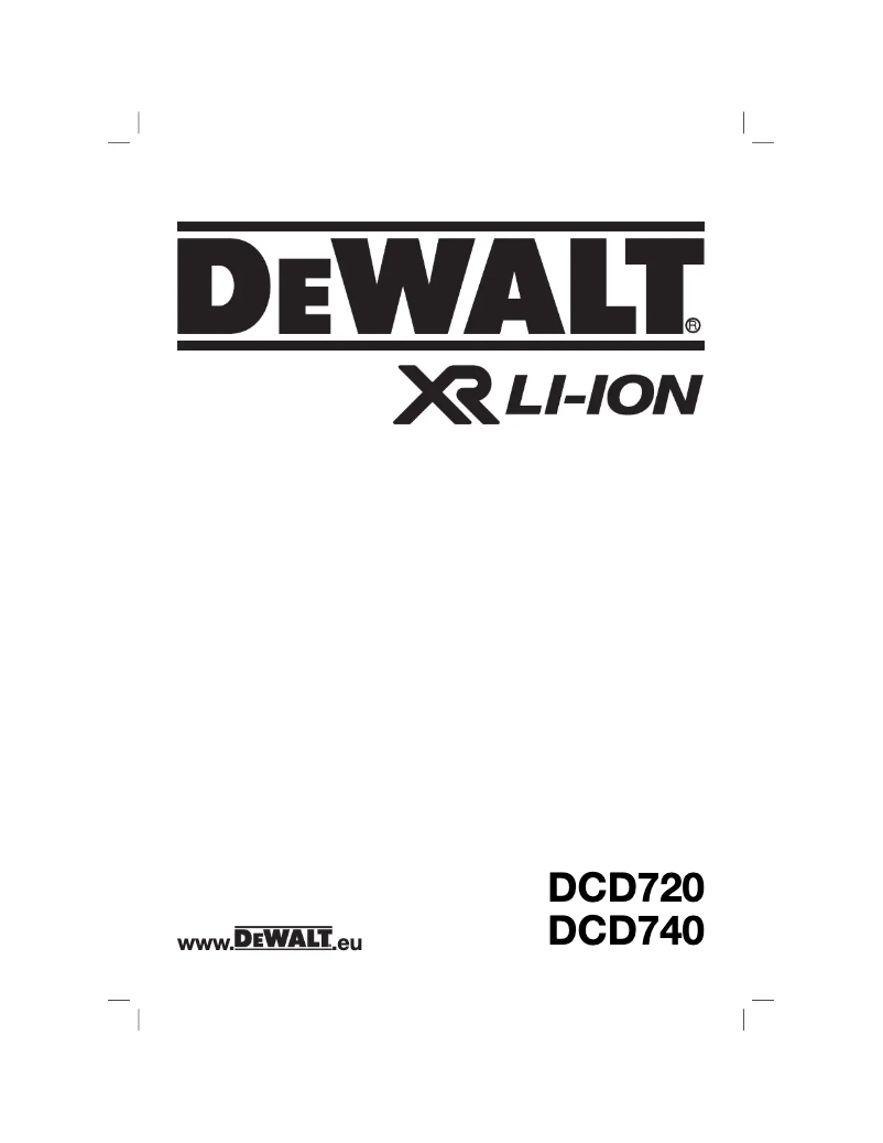 Página 1 del manual Manual de usuario DeWalt DCD720