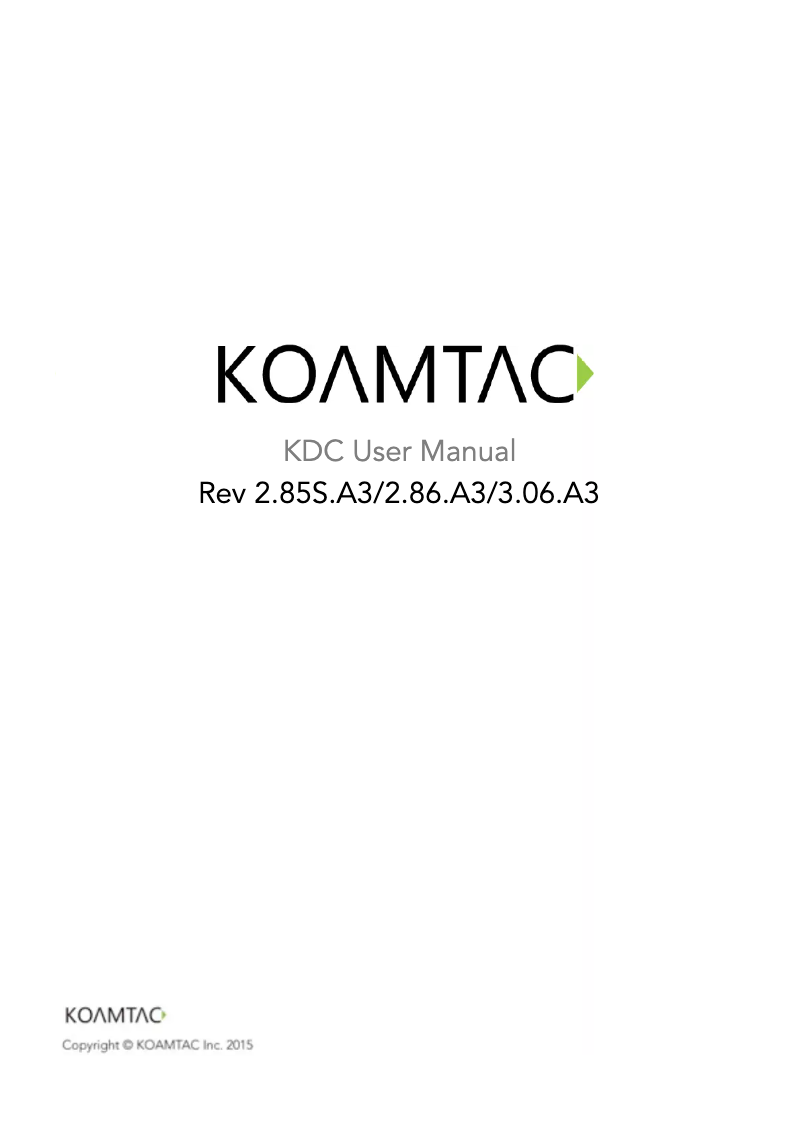Página nº 1 - Manual de usuario Koamtac KDC411N-OP
