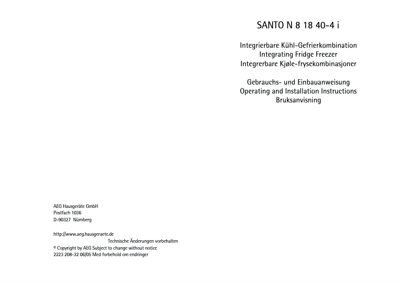 Imagen de la primera página del manual del dispositivo SN 81840 4I