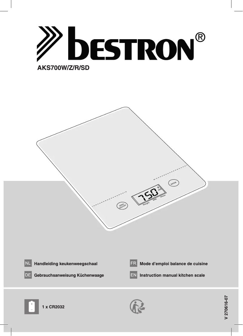 Imagen de la primera página del manual del dispositivo AKS700SD