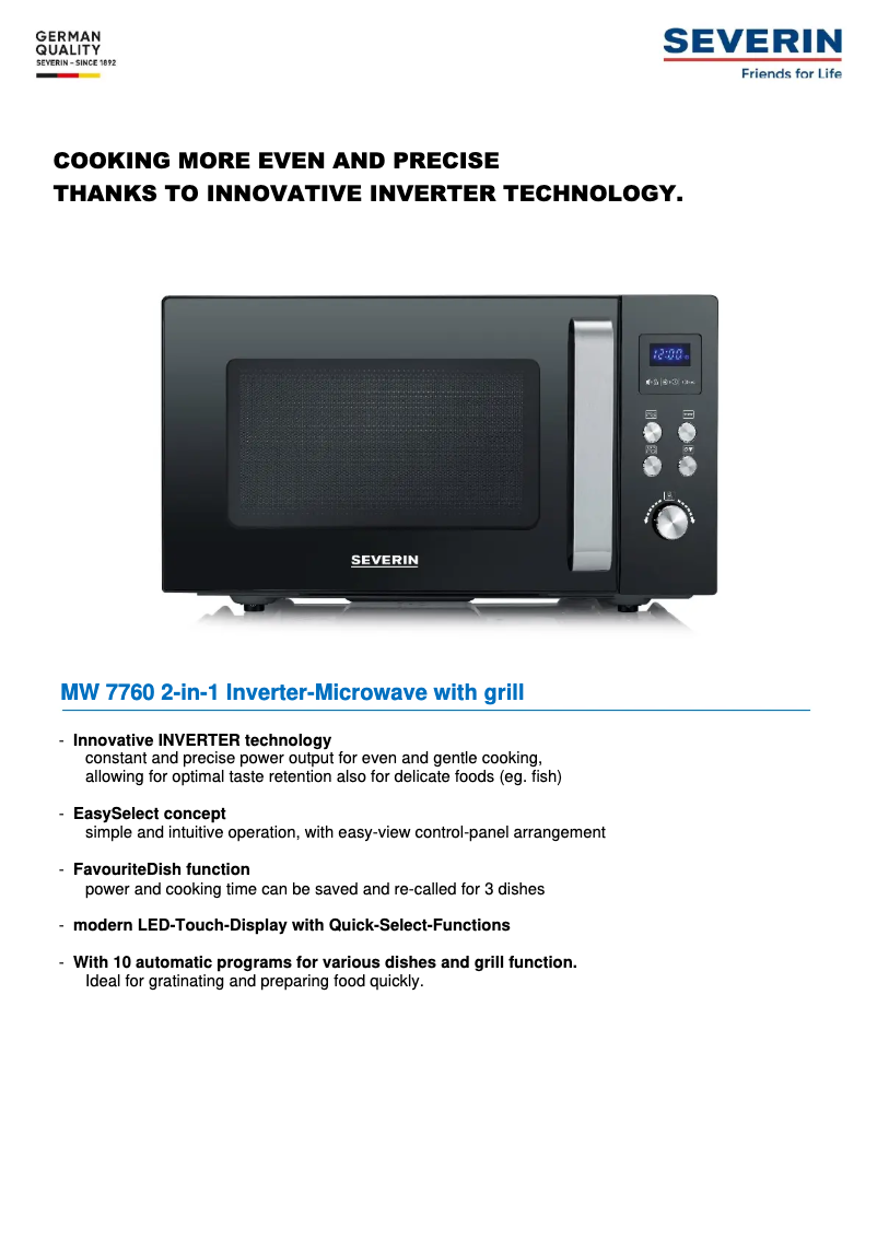 Imagen de la primera página del manual del dispositivo MW 7760