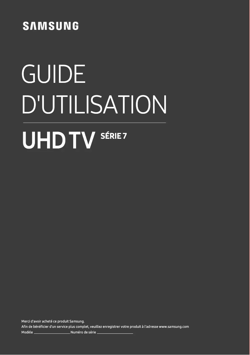 Imagen de la primera página del manual del dispositivo UA49RU7300R