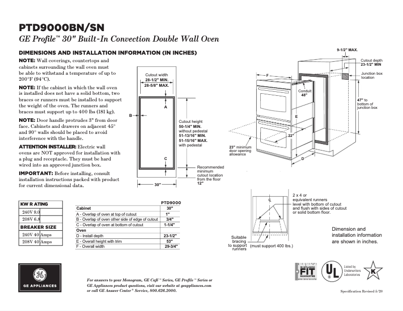 Imagen de la primera página del manual del dispositivo PTD9000SNSS