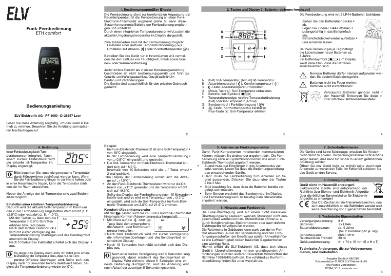 Imagen de la primera página del manual del dispositivo CC-RC-4-O-B-R5