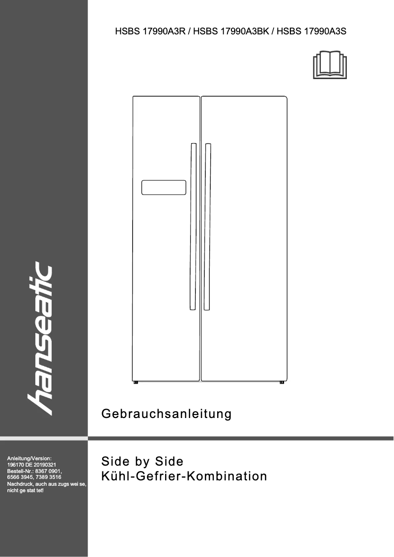 Imagen de la primera página del manual del dispositivo HSBS17990A3BK