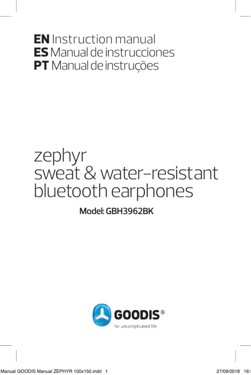 Página 1 del manual Manual de usuario Goodis GBH3962BK