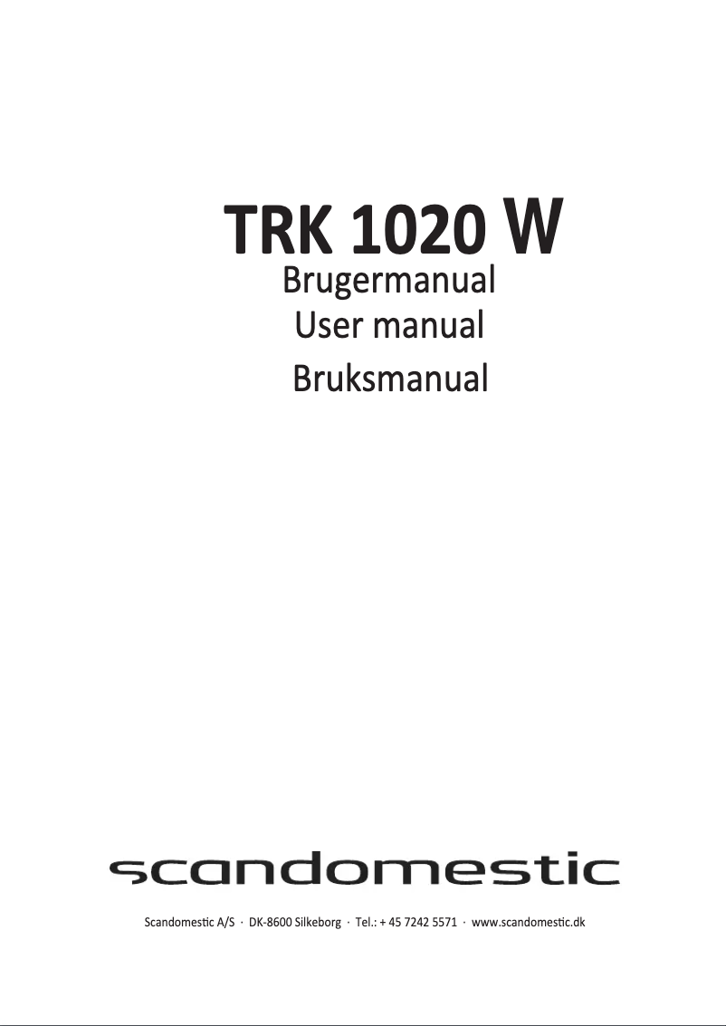 Imagen de la primera página del manual del dispositivo TRK 1020