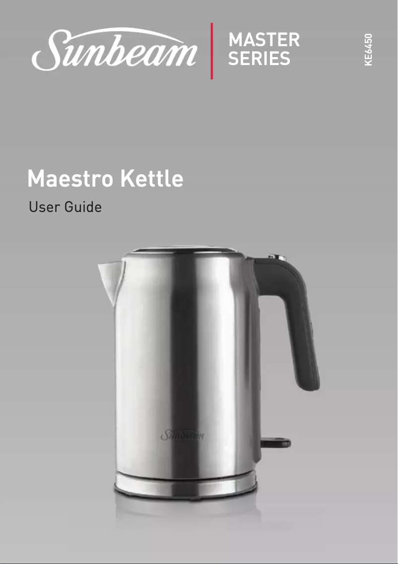 Imagen de la primera página del manual del dispositivo Maestro Quiet Shield KE6451