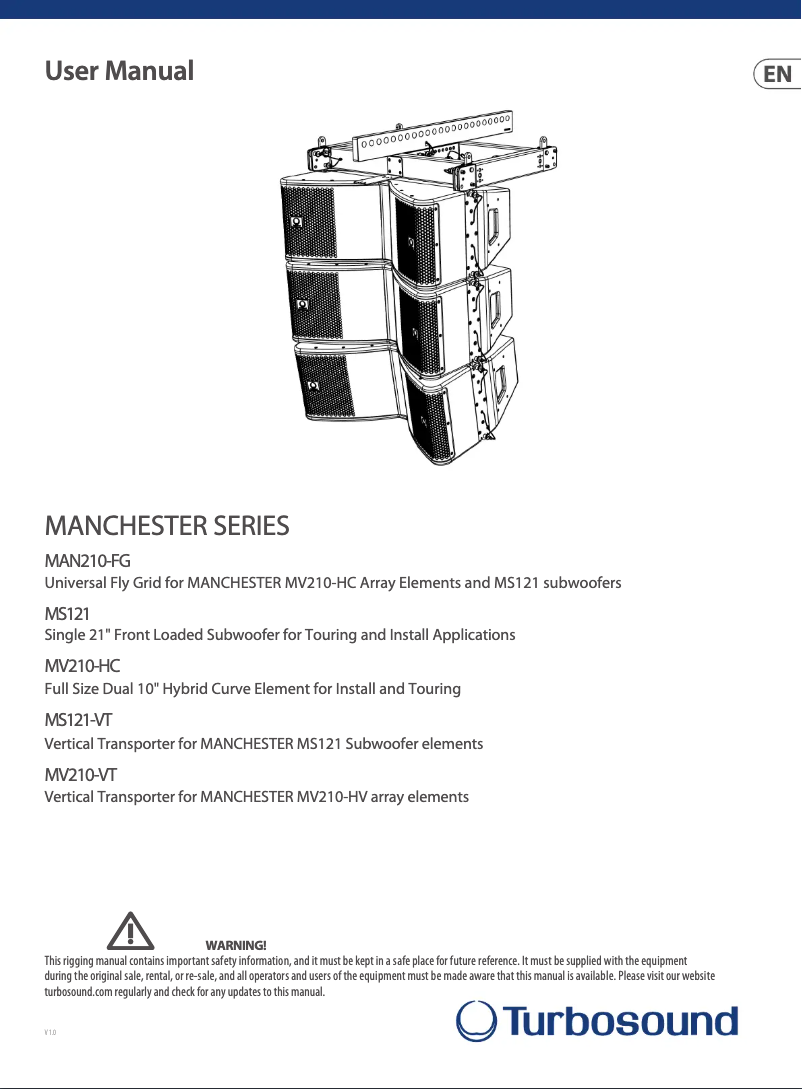 Imagen de la primera página del manual del dispositivo MV210-HC