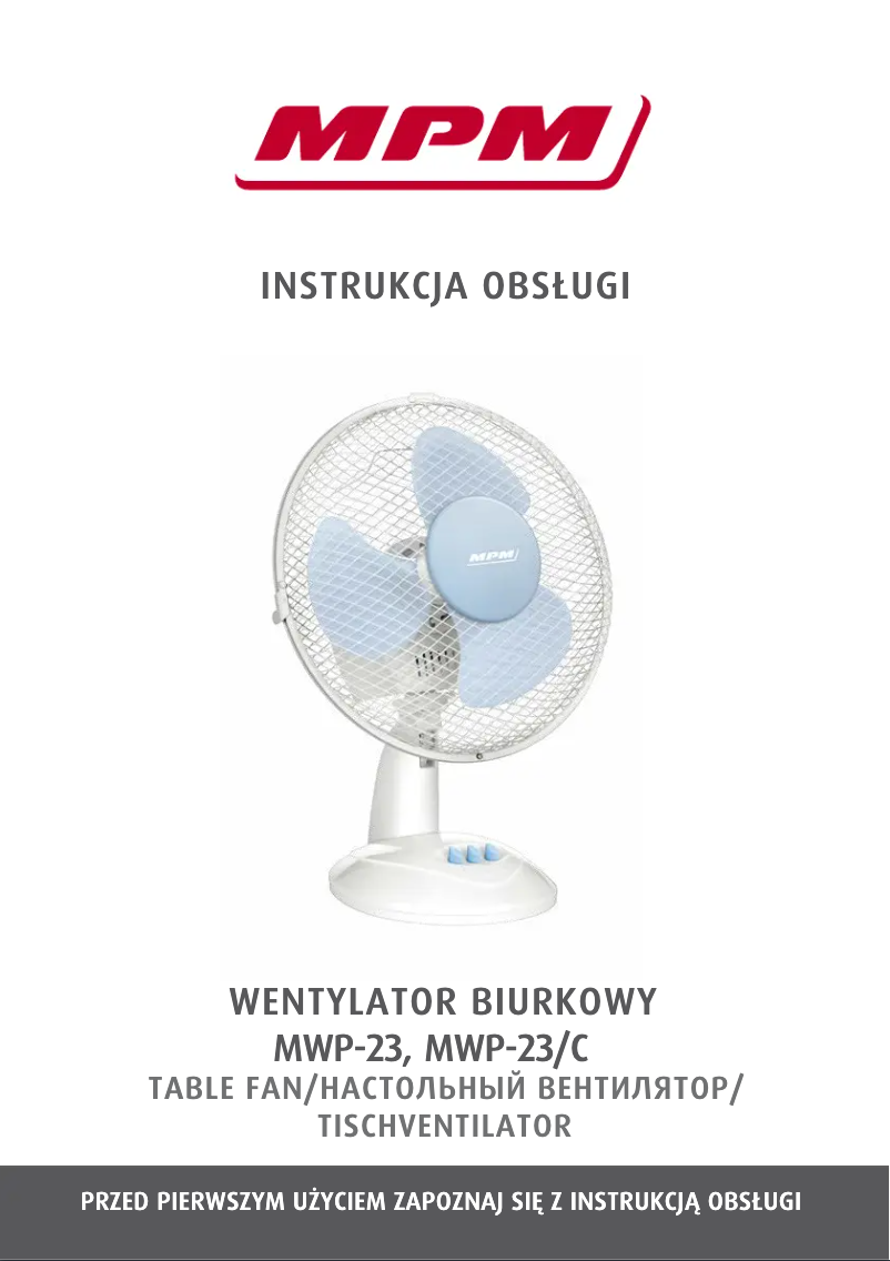 Página 1 del manual Manual de usuario MPM MWP-23