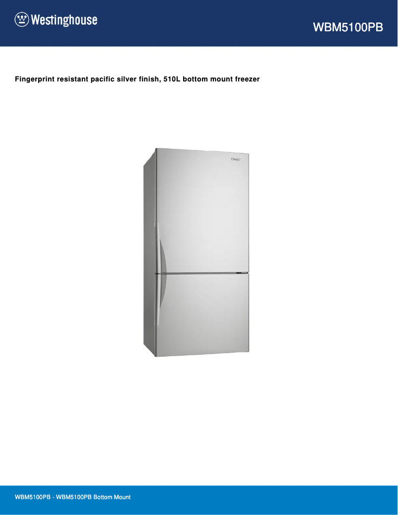 Imagen de la primera página del manual del dispositivo WBM5100PB