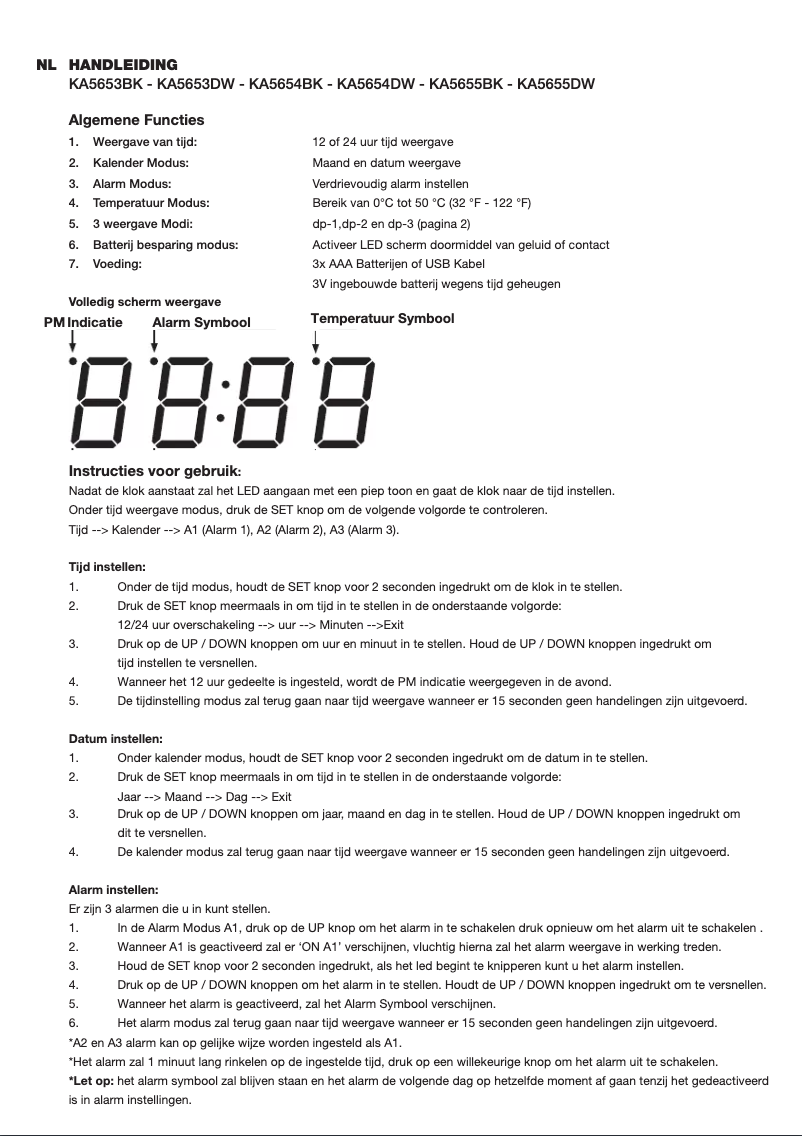 Imagen de la primera página del manual del dispositivo Cube KA5653BK