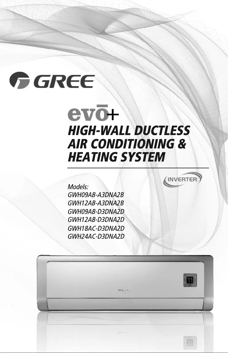 Página 1 del manual Manual de usuario Gree Evo+ GWH24AC-D3DNA2D