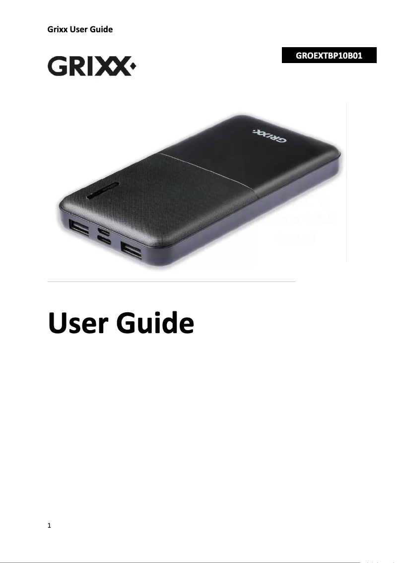 Imagen de la primera página del manual del dispositivo GROEXTBP10B01