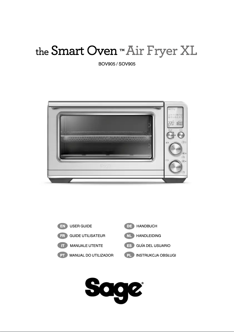 Página 1 del manual Manual de usuario Sage the Smart Oven Air Fryer XL SOV905