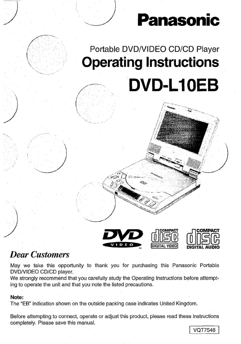 Imagen de la primera página del manual del dispositivo DVD-L10