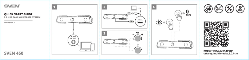 Página 1 del manual Guía de inicio rápido Sven 450