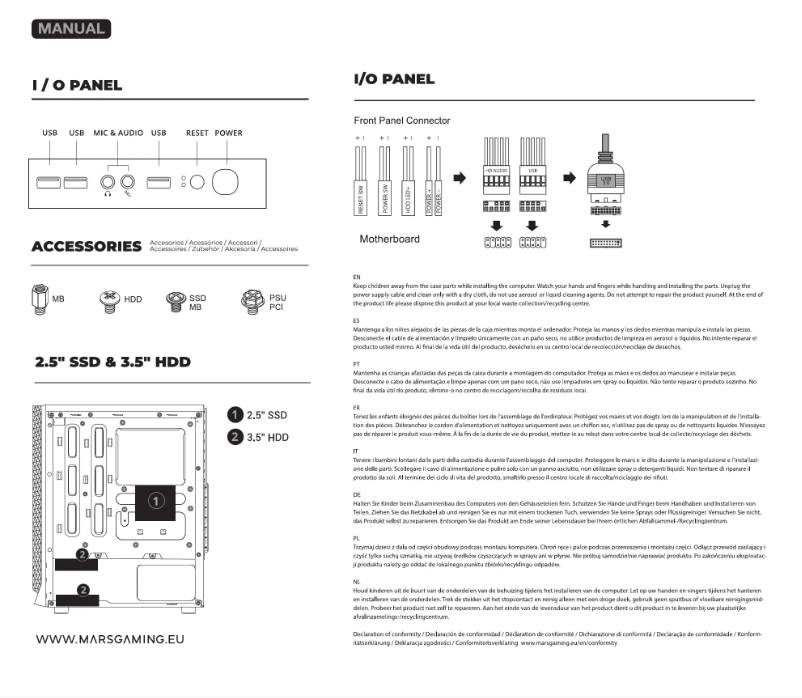 Página 1 del manual Manual de usuario Mars Gaming MC-2000
