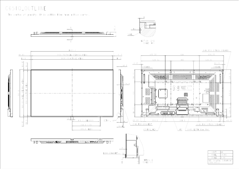 Imagen de la primera página del manual del dispositivo MultiSync C651Q