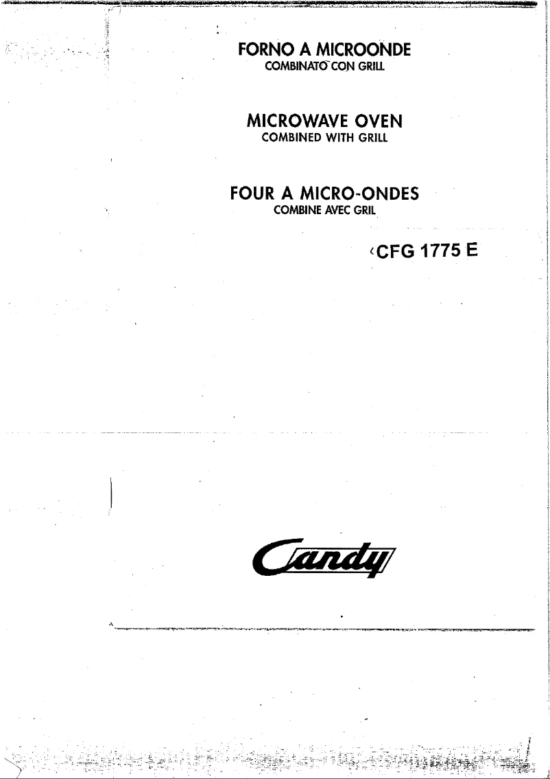 Página 1 del manual Manual de usuario Candy CFG 1775E