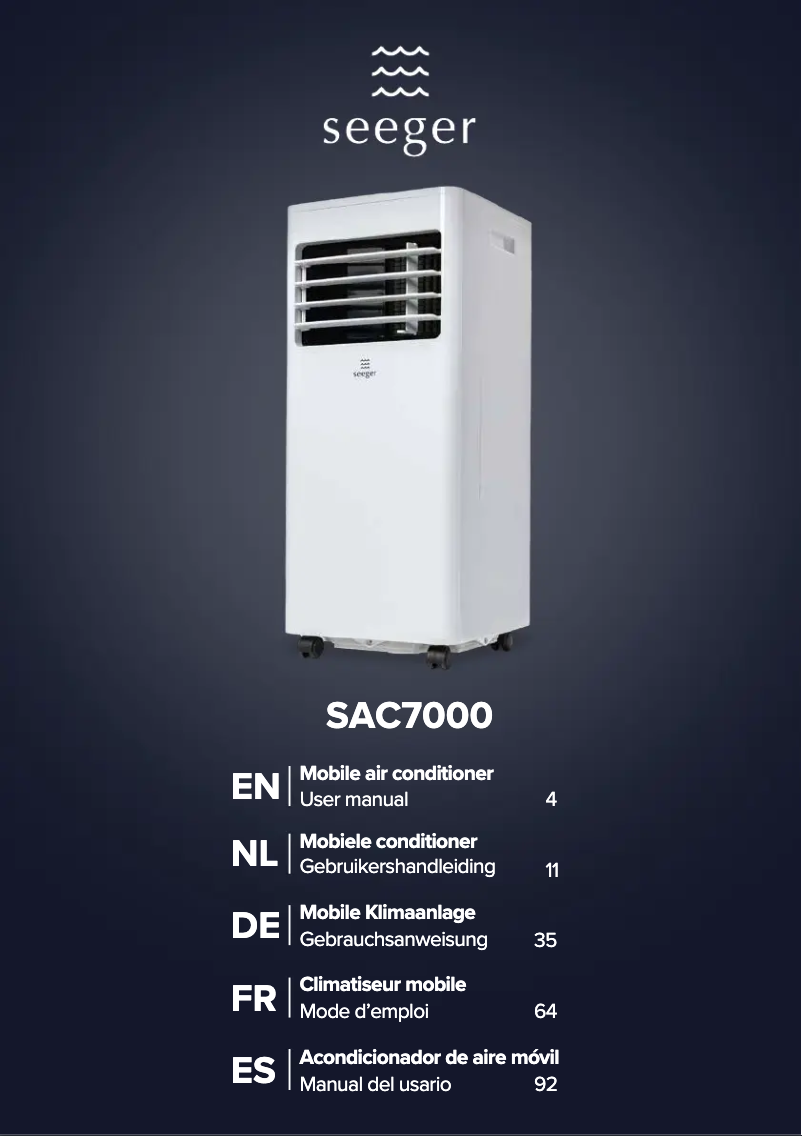 Imagen de la primera página del manual del dispositivo SAC7000