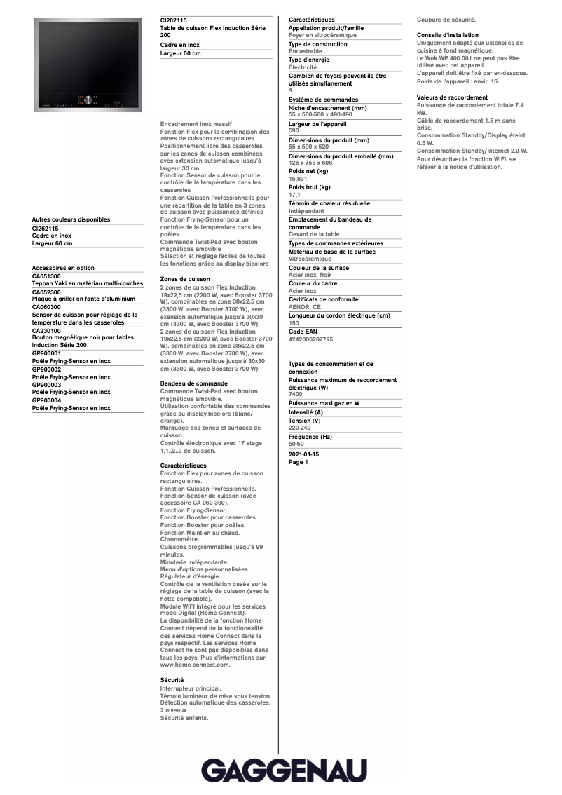 Imagen de la primera página del manual del dispositivo CI262115
